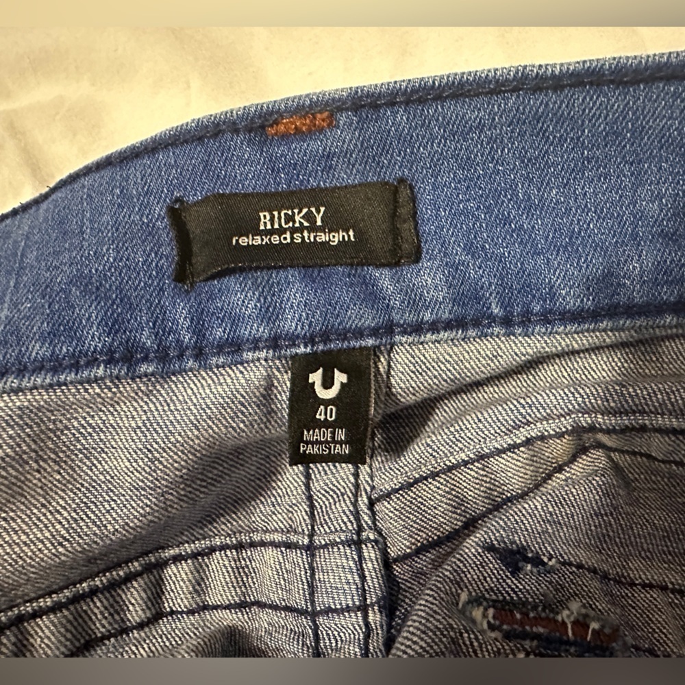True Religion Ricky Men’s Blue Jeans NEW - Picture 3 of 4